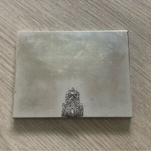 1930s Antique Silver Tone Art Deco Rhinestone Minaudière Cigarette Case Purse